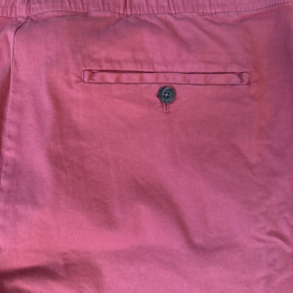 Bonobos Chino Pants Mens XL Long Red Cotton Blend Drawstring Tapered Off Duty - Picture 5 of 6